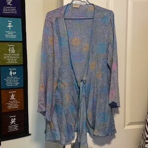 Alchemy Women's Blue and Purple silk cardigan